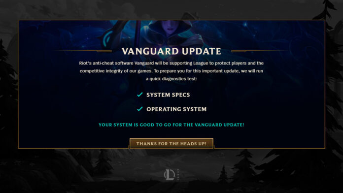 league of legends vanguard